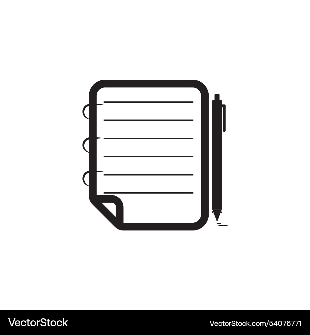 Write document user interface outline icon logo Write document user interface outline icon logo Vector Image