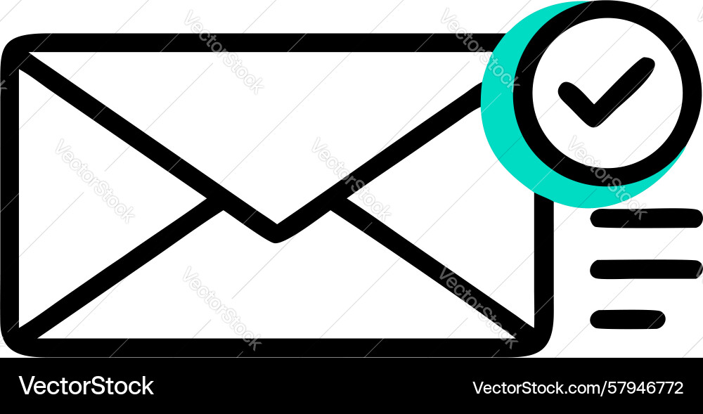 Delivered Email Confirmation Icon vector image