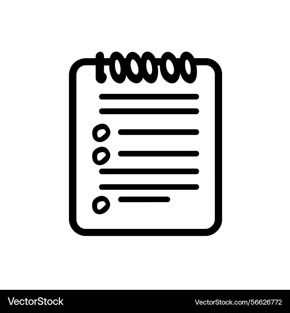 Notepad icon isolated on transparent background vector image