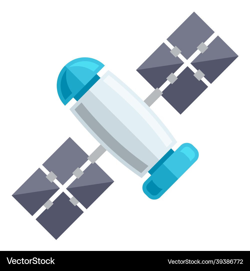 Satellite icon in cartoon style Satellite icon in cartoon style vector image