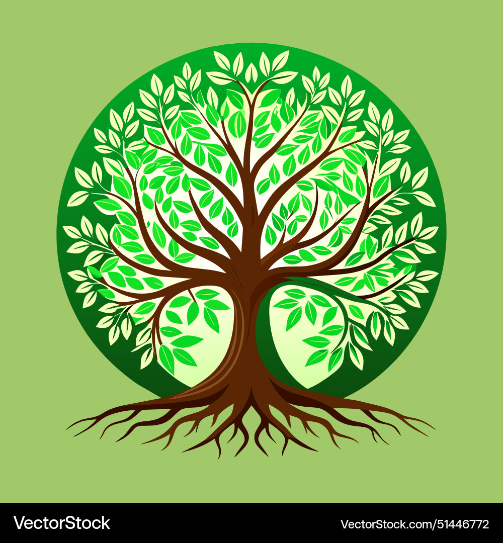 Tree with roots Vector Image