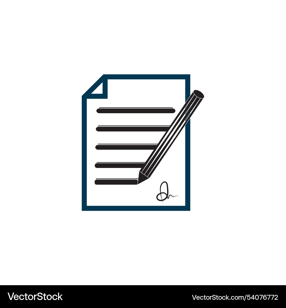 Write document user interface outline icon logo Write document user interface outline icon logo Vector Image