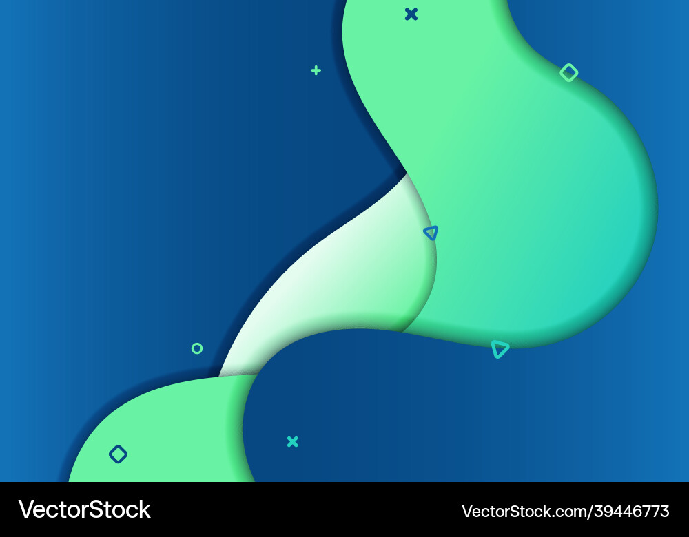 Abstract background dynamic waves fluid blue vector image