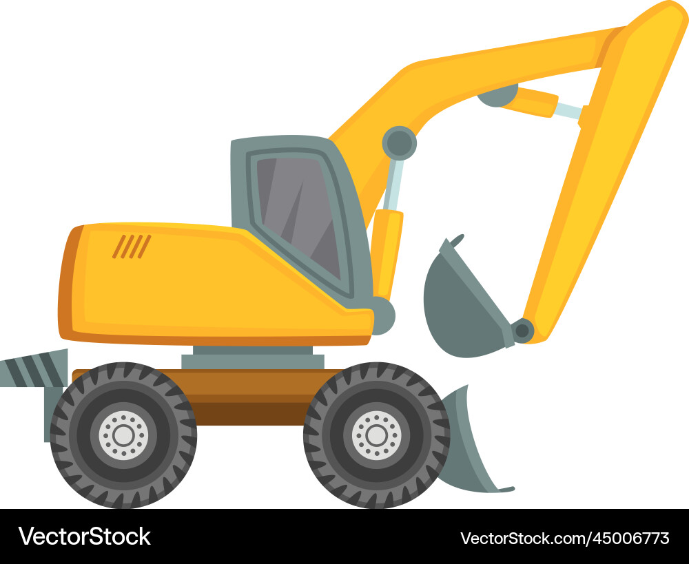 Backhoe grader construction loader machine vector image