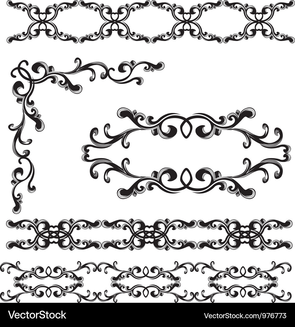 Decorative elements Vector Image