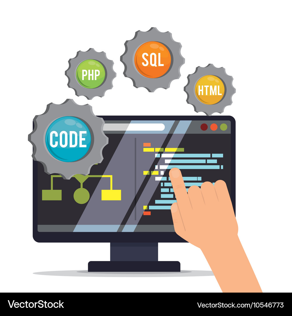 Developer web responsive design Vector Image