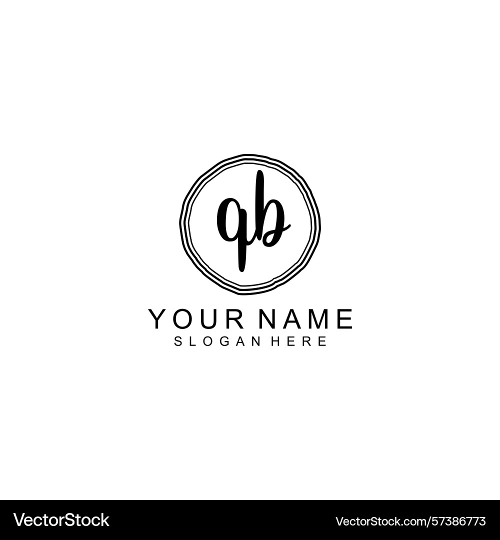 Elegant qb initial logo collection with modern Elegant qb initial logo collection with modern Vector Image