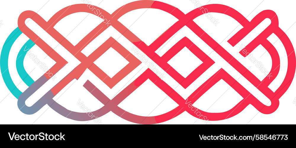 Interlocking Knot Abstract Pattern Vector Image