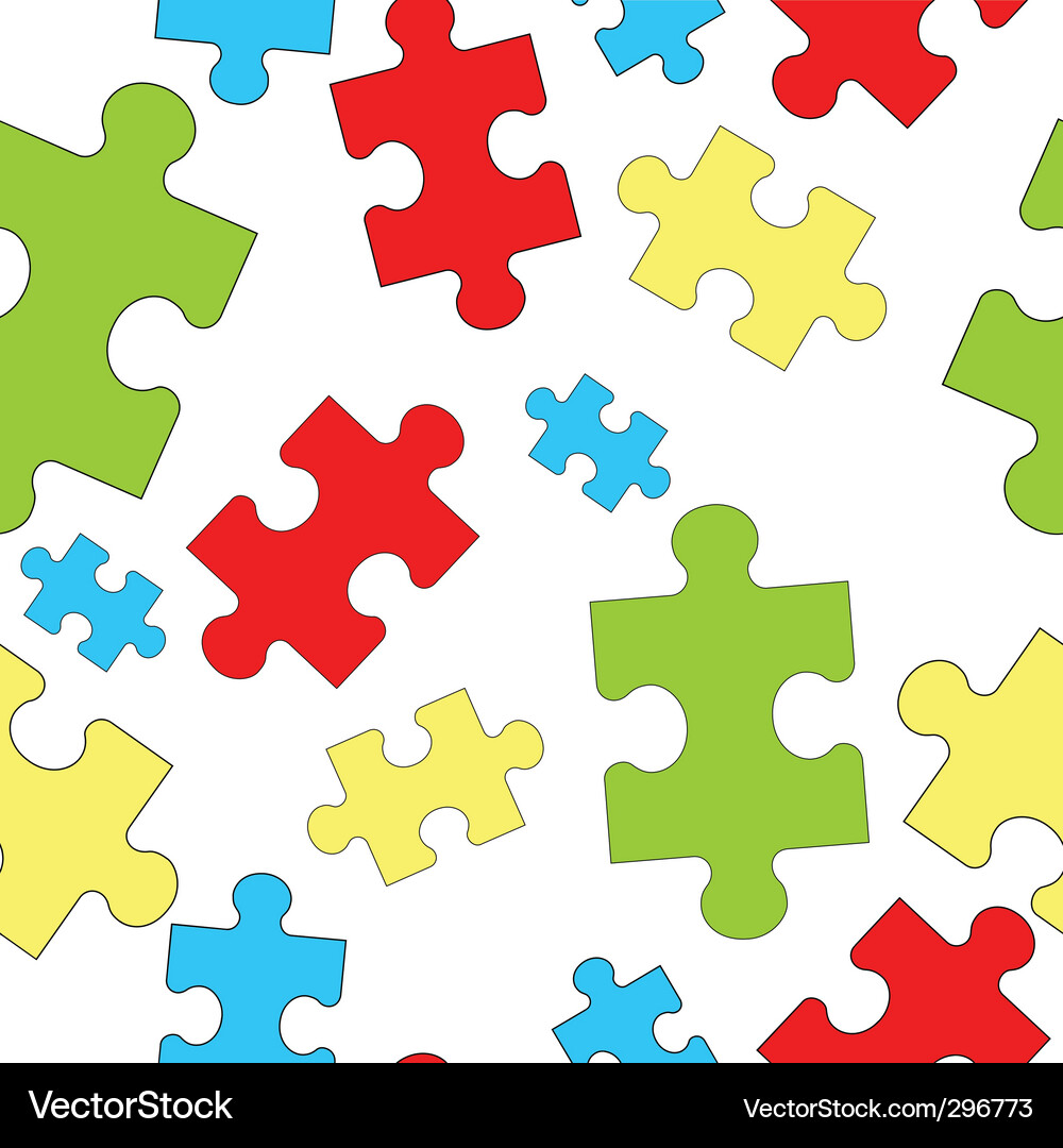 Puzzles seamless pattern Vector Image