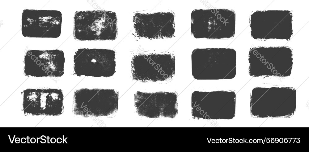 Rectangles callouts frames ink grunge text boxes Rectangles callouts frames ink grunge text boxes Vector Image