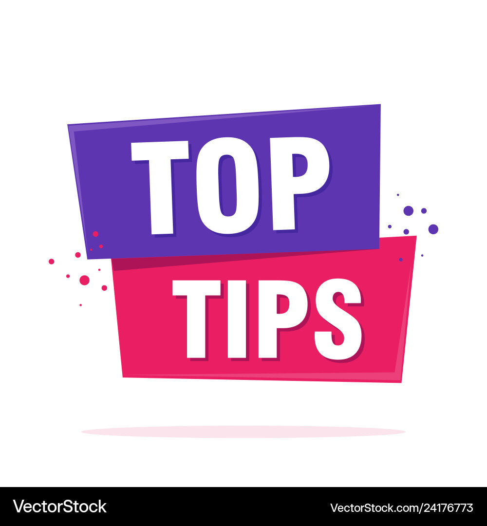 Top tips sign label speech bubble origami Top tips sign label speech bubble origami vector image