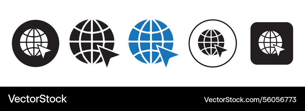 Website icon set web Vector Image