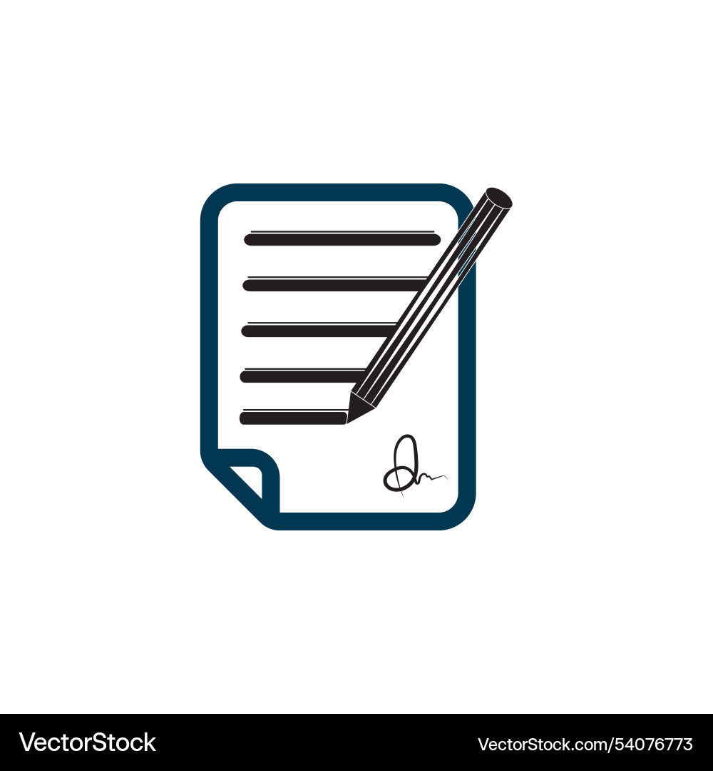 Write document user interface outline icon logo Write document user interface outline icon logo Vector Image