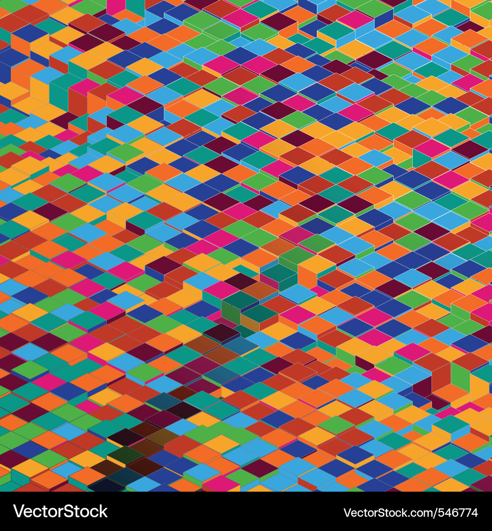 Abstract square pixel mosaic background eps 8 vector image