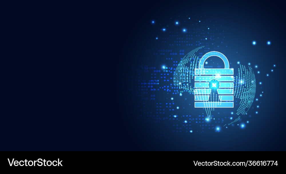 Abstrakte Technologie Cyber-Sicherheit Privatsphäre Welt Abstrakte Technologie Cyber-Sicherheit Privatsphäre Welt vektorbild