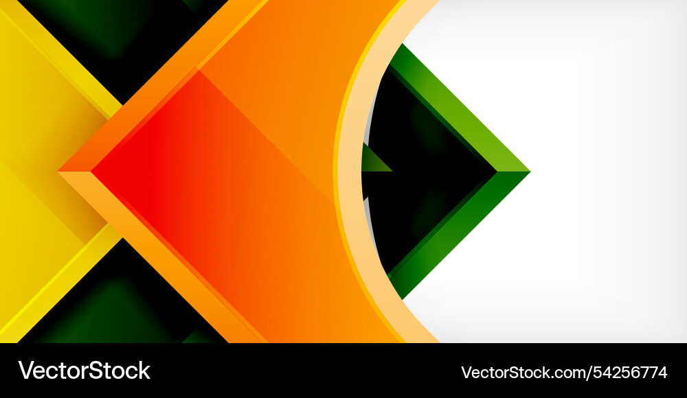 Arrow with round elements color geometric shapes Arrow with round elements color geometric shapes vector image
