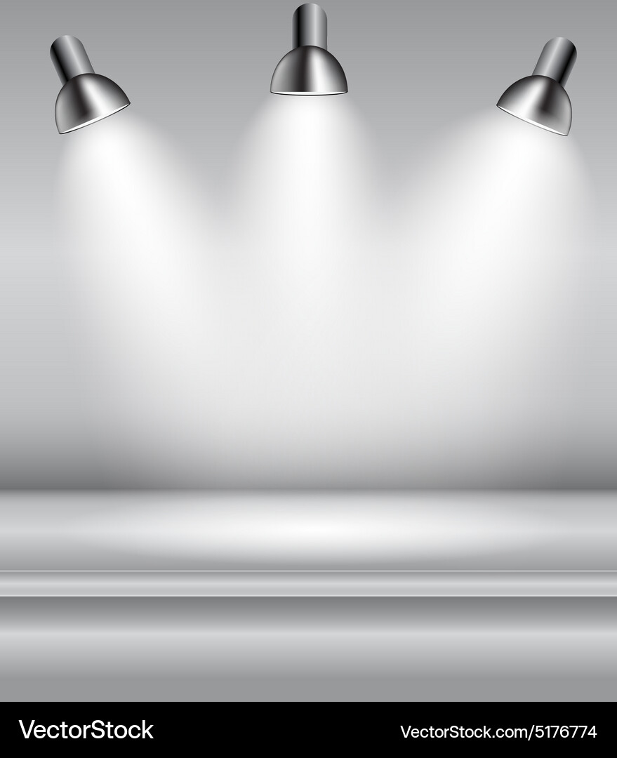 Background with lighting lamp empty space Vector Image