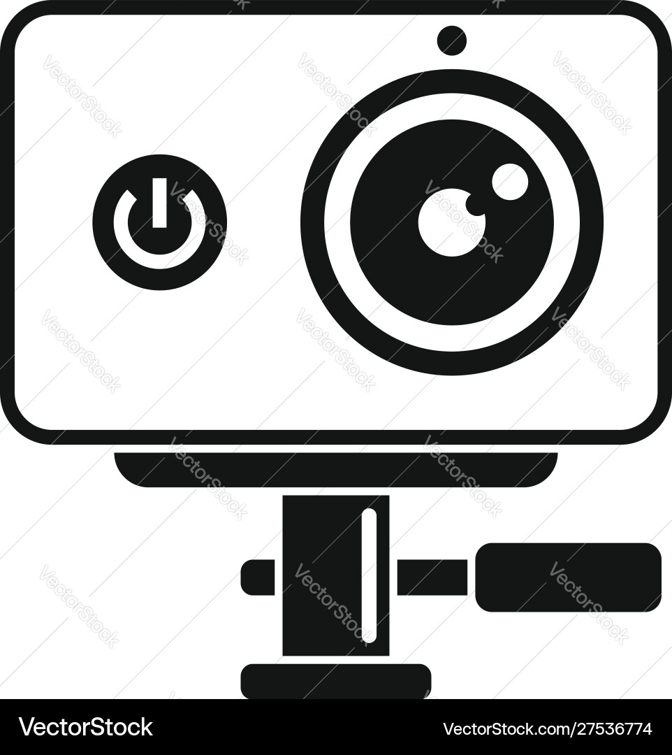 Dynamic action camera icon simple style Dynamic action camera icon simple style vector image