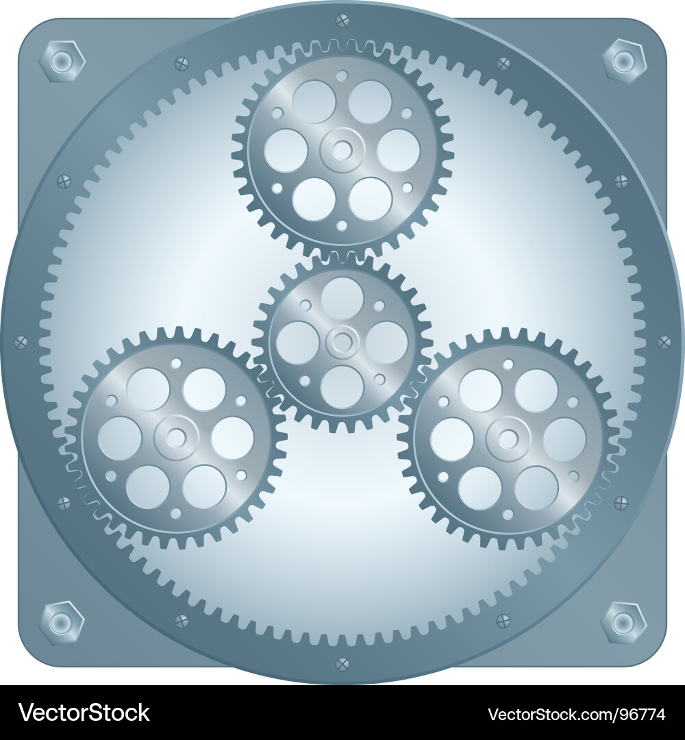 Interlocking Gears Vector Image