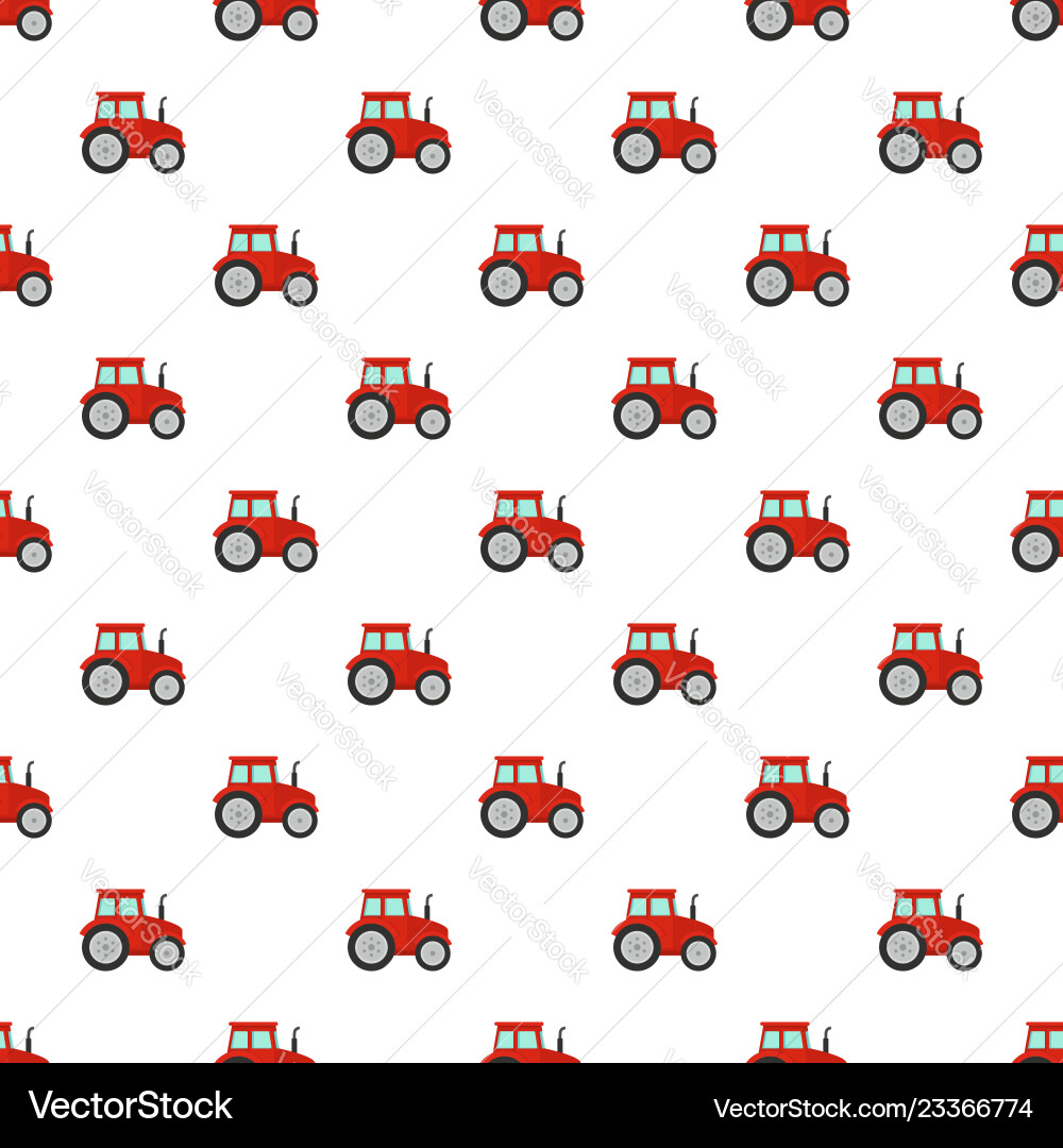 Red tractor pattern seamless – Royalty-Free Vector | VectorStock