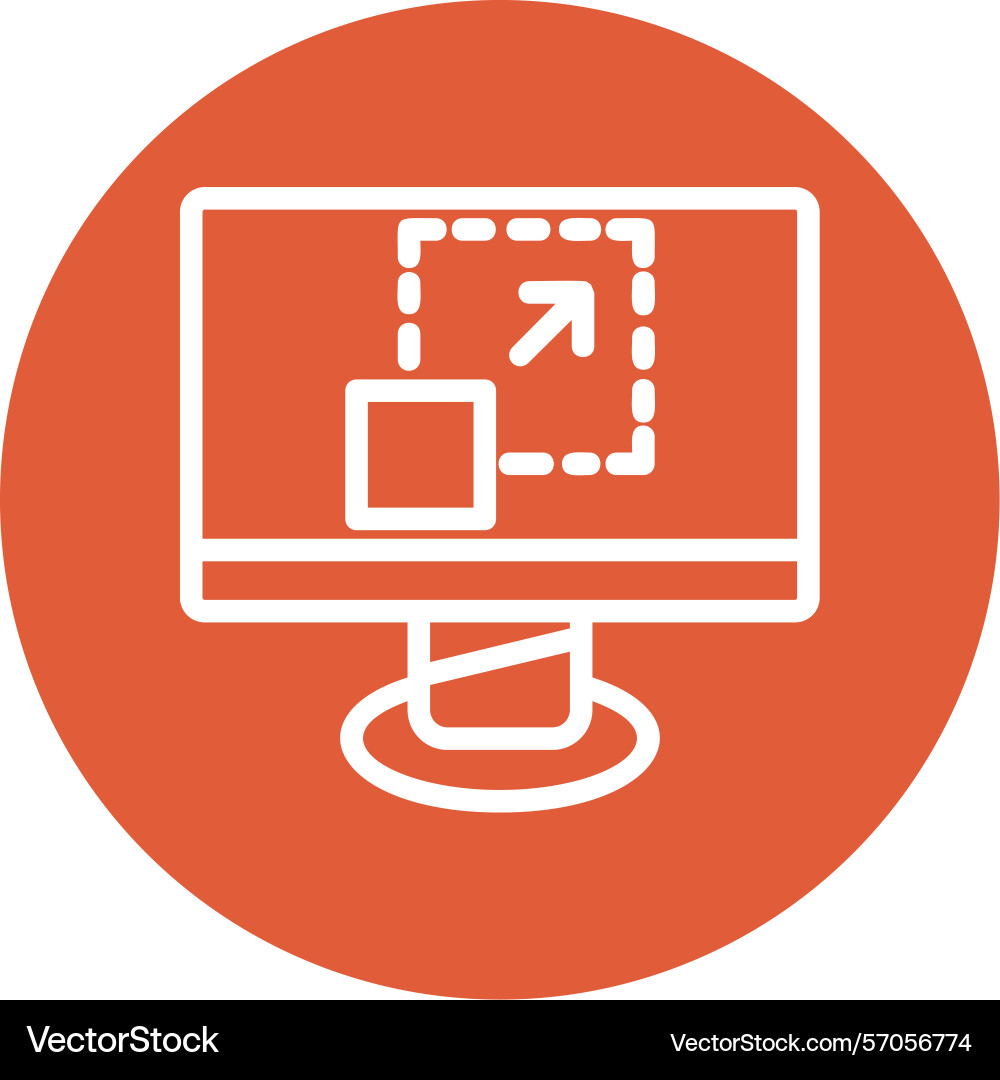 Scalability line circle style icon design vector image