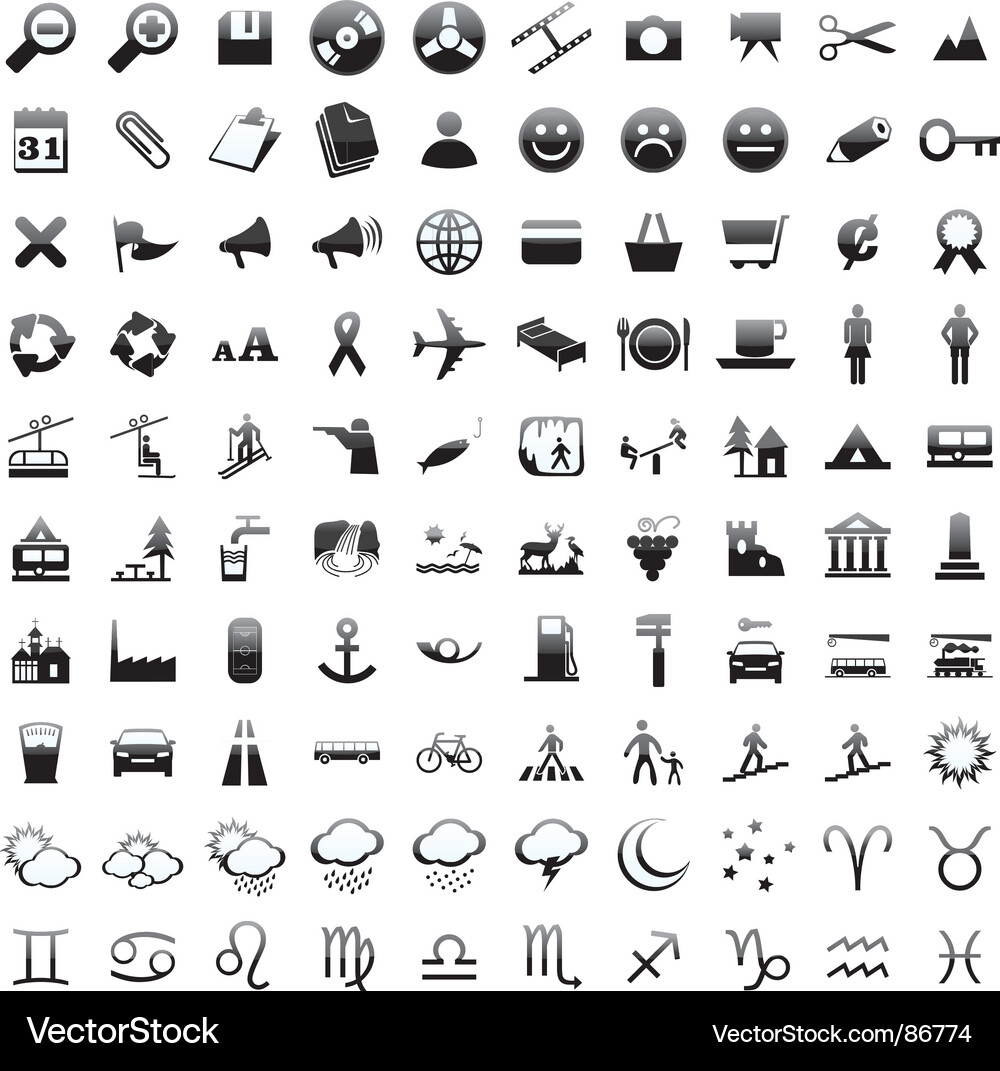 Web Icon Collection Vector Image