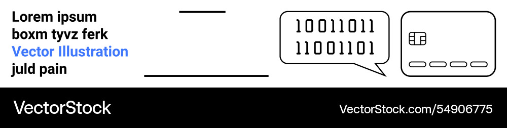 Digital communication concept with binary code Digital communication concept with binary code vector image