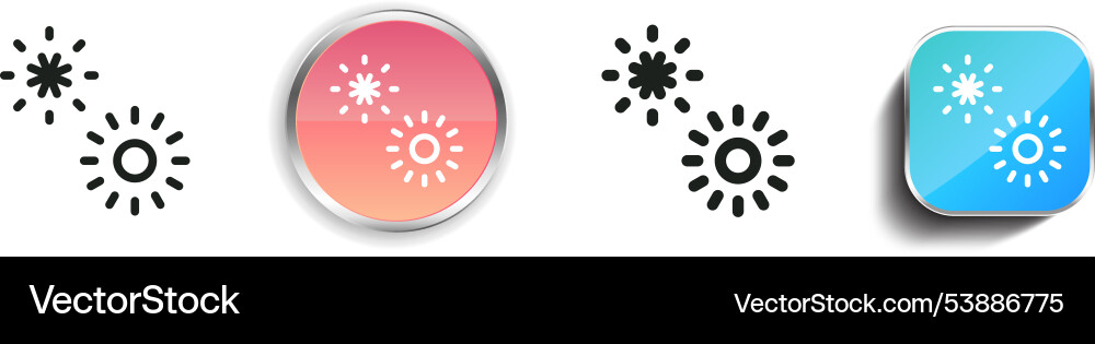 Fireworks icon thin linear regular and button vector image