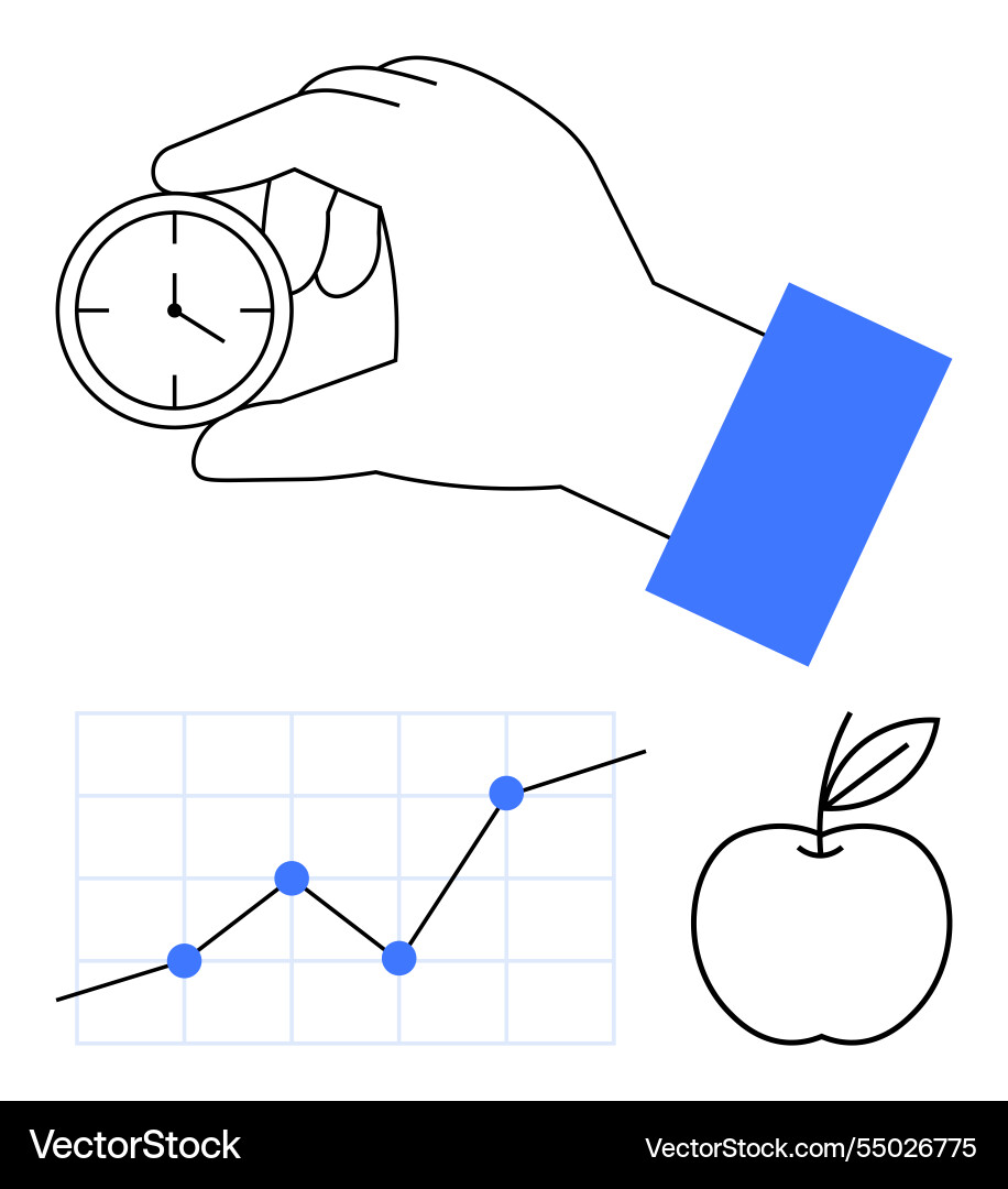 Handhaltetaktdiagramm mit Datenpunkten Handhaltetaktdiagramm mit Datenpunkten vektorbild