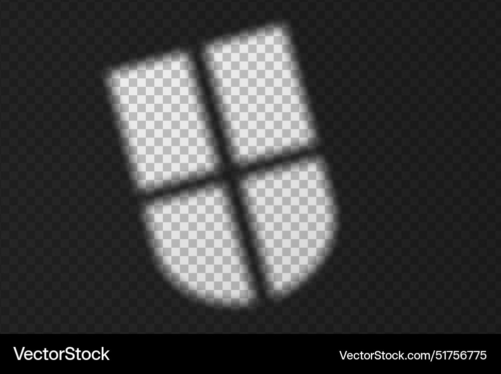 Light effect shadow overlay from arched window Light effect shadow overlay from arched window Vector Image