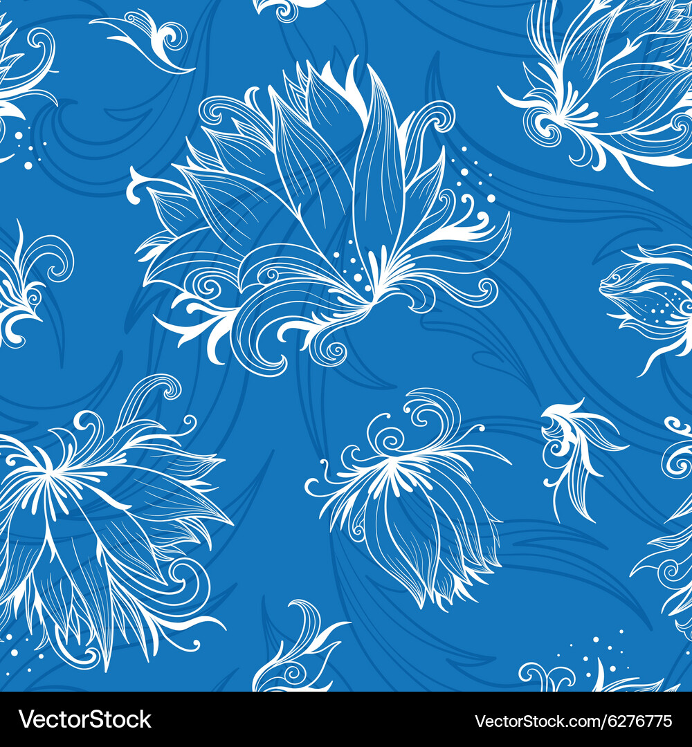Lily sketch pattern Vector Image