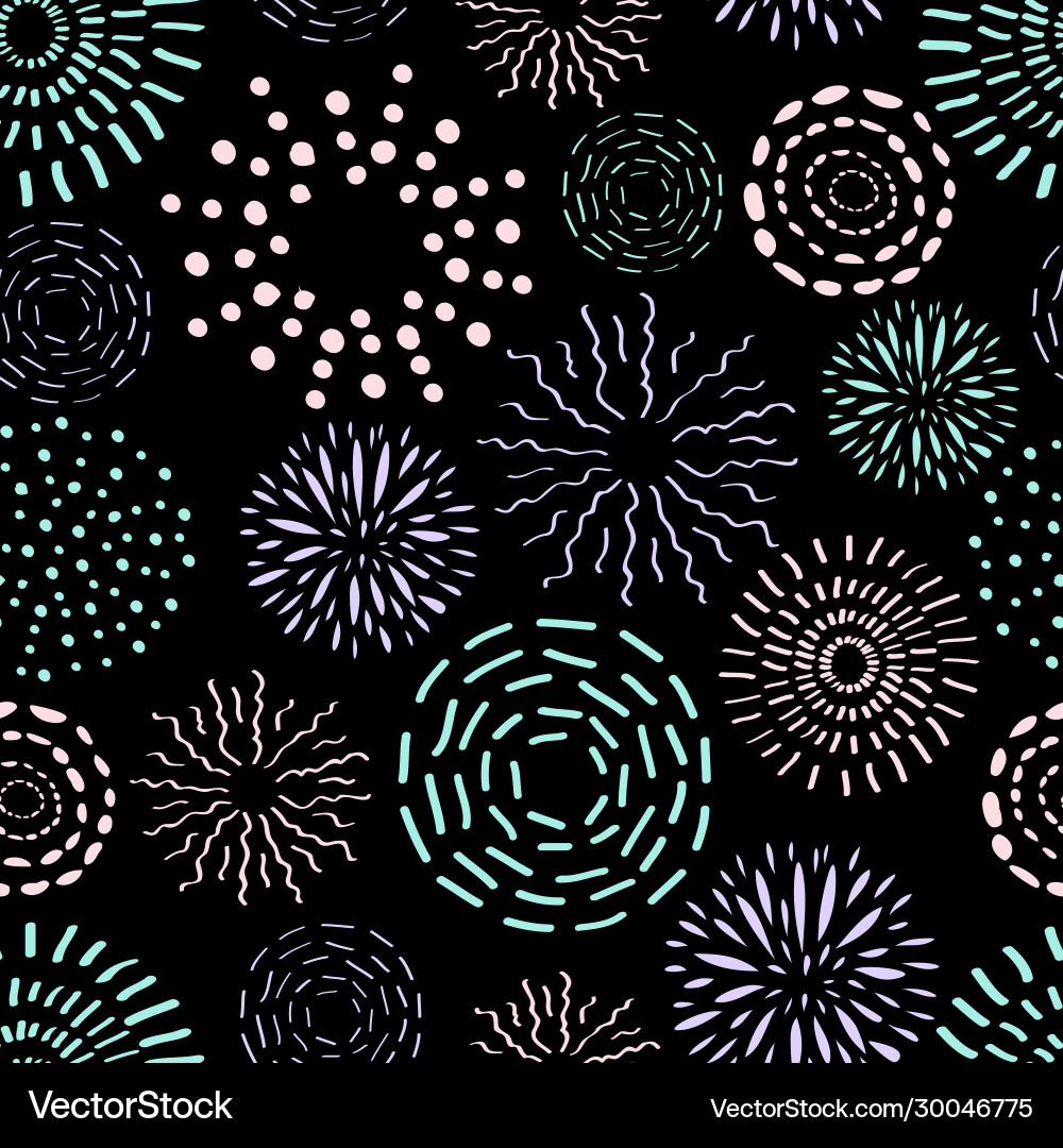 Round Ink Pattern - Fireworks Style vector image