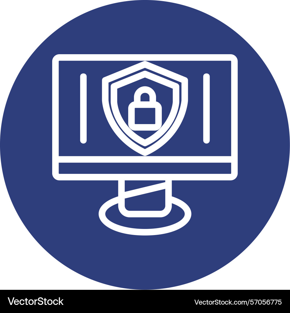 Secure line circle style icon design vector image