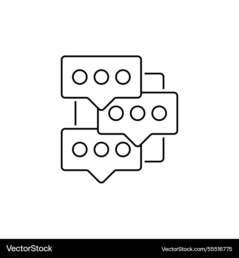 Speech bubble line icon linear style sign Speech bubble line icon linear style sign vector image