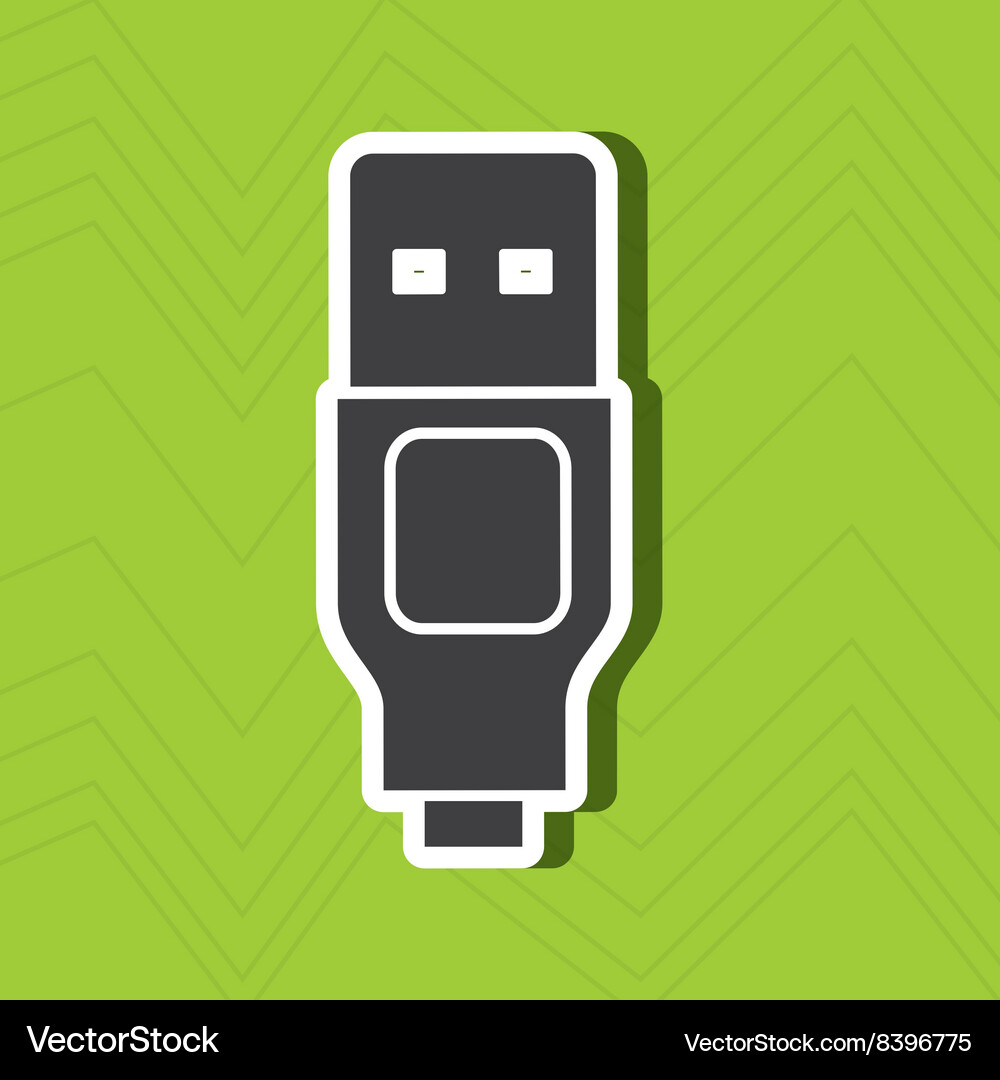 Usb connection design Vector Image
