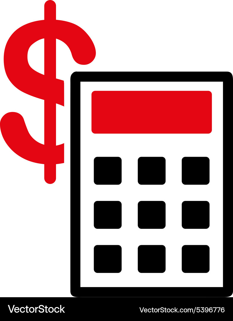 Calculation icon from commerce set Vector Image