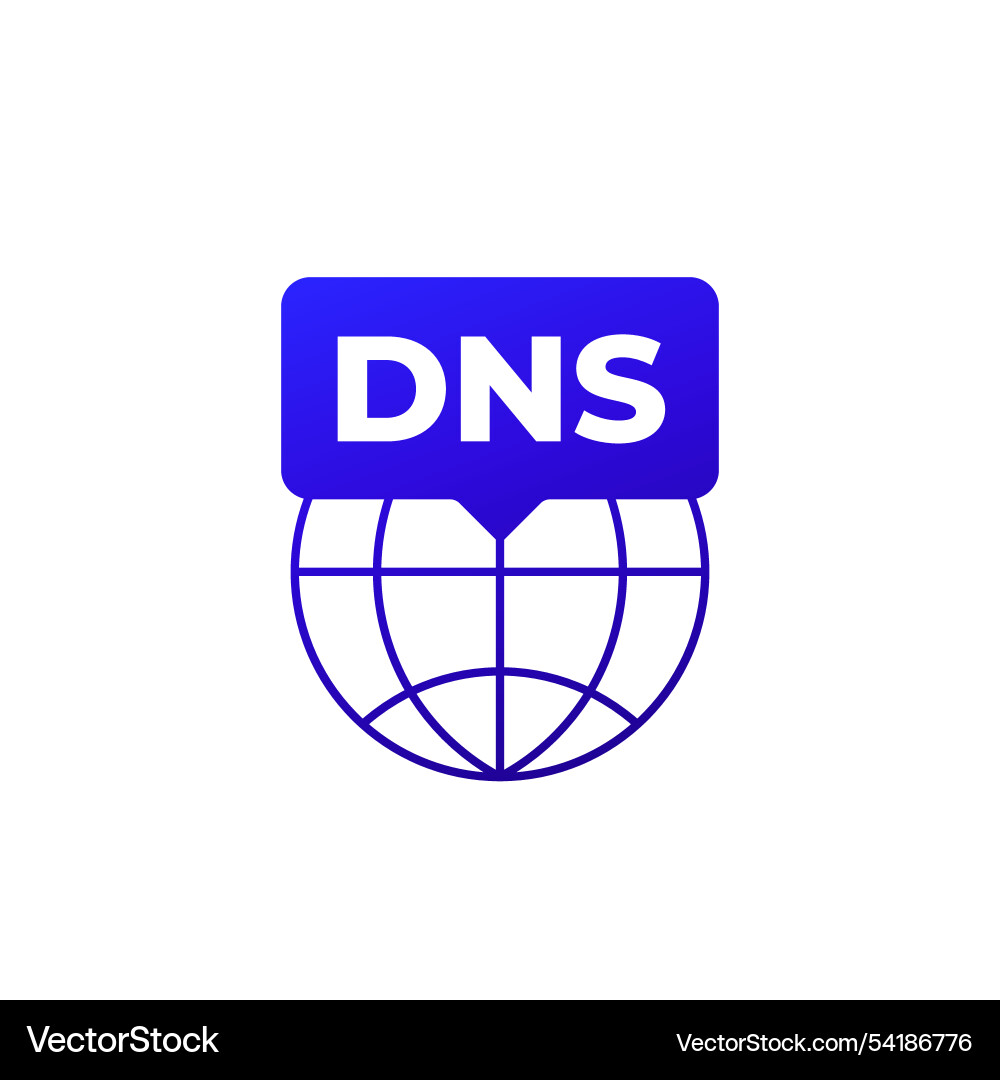 Dns icon domain name system design Vector Image