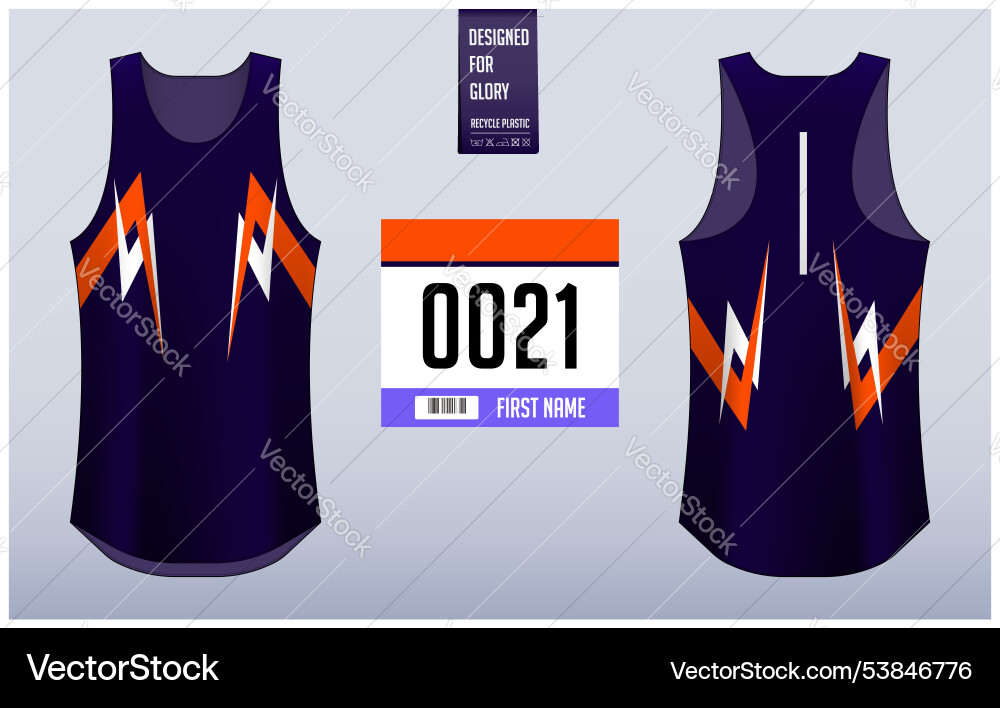 Laufen von Singlet oder Tank Top Design Vorlage Laufen von Singlet oder Tank Top Design Vorlage vektorbild