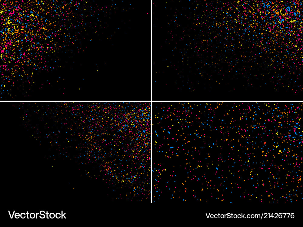 Set design element colorful explosion of confetti Set design element colorful explosion of confetti vector image