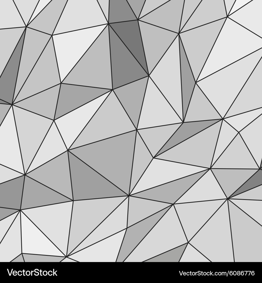 White Low-Poly Triangular Background vector image