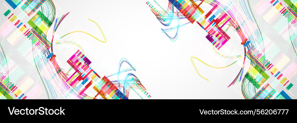 Abstract colorful background with different Vector Image