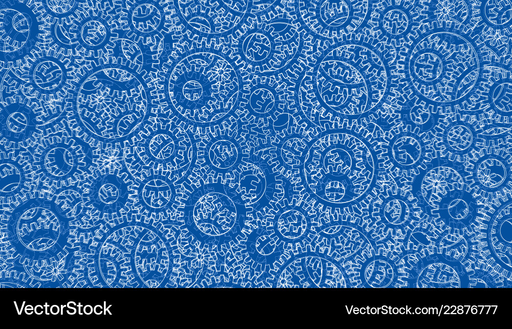 Background consisting of gears blueprint style Vector Image