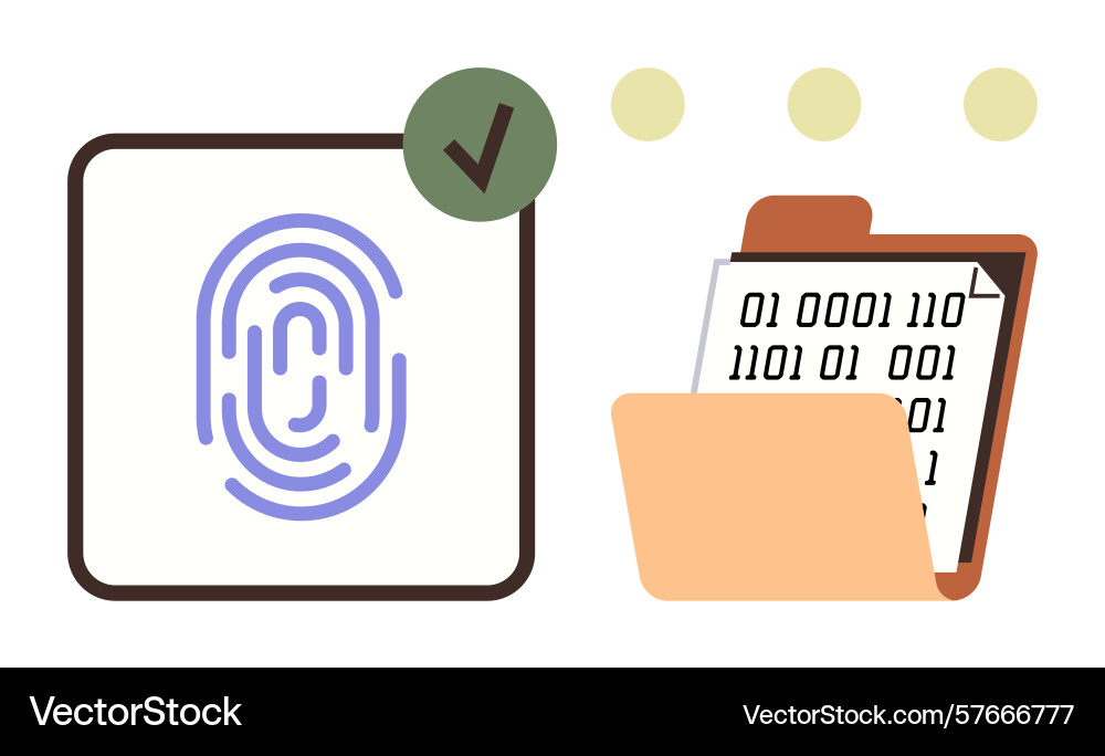Biometric fingerprint scan and data file security Biometric fingerprint scan and data file security Vector Image