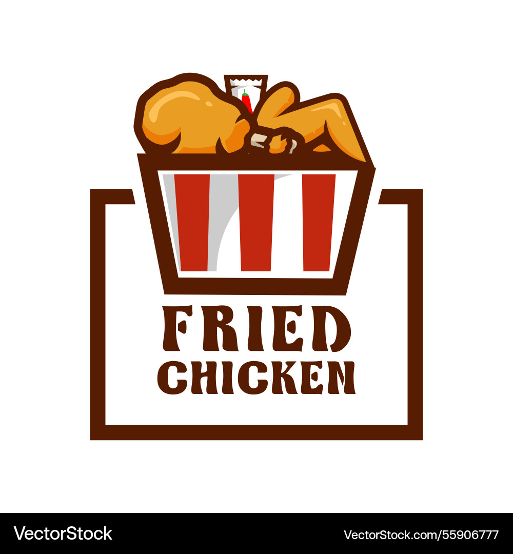 Chicken leg logo for restaurant fried Chicken leg logo for restaurant fried vector image