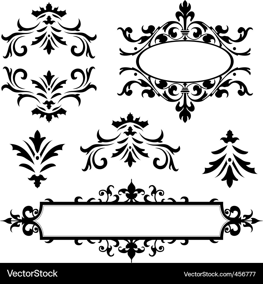 Elegant Frame Ornaments vector image