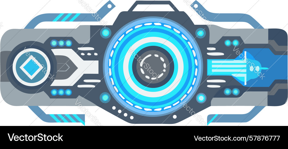 Futuristic data core processor design generative Vector Image
