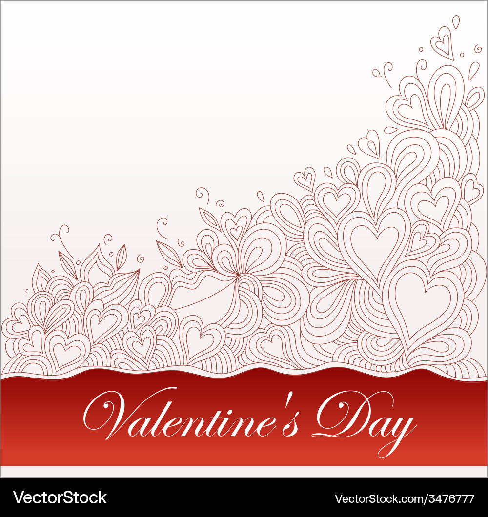 Valentines Day Abstract Patterns vector image