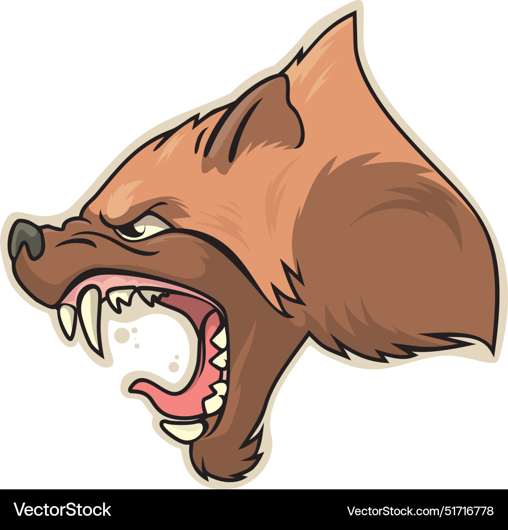 Aggressive wolverine Royalty Free Vector Image
