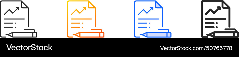 Analytics iconthin linear gradient blue stroke Analytics iconthin linear gradient blue stroke Vector Image