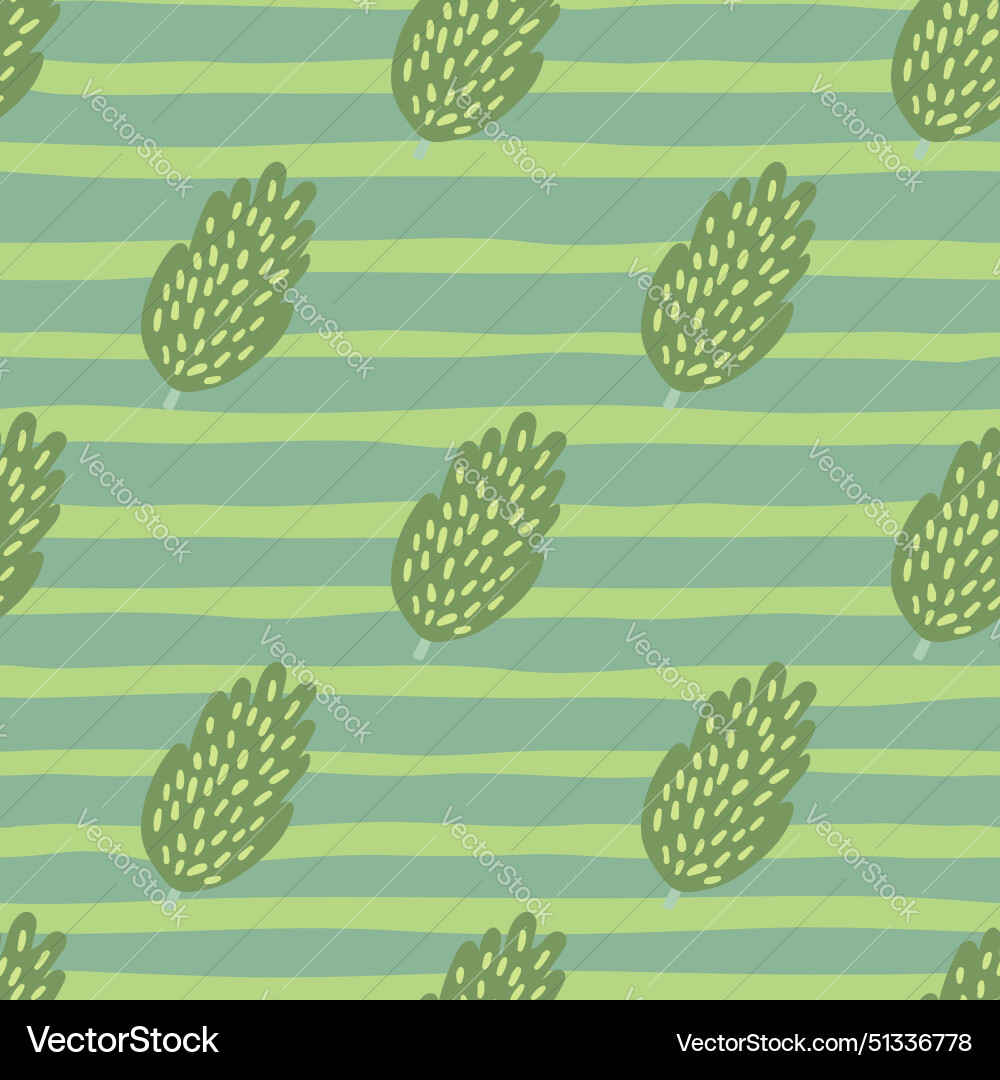 Artistic tree and foliage in a repeating pattern Artistic tree and foliage in a repeating pattern vector image